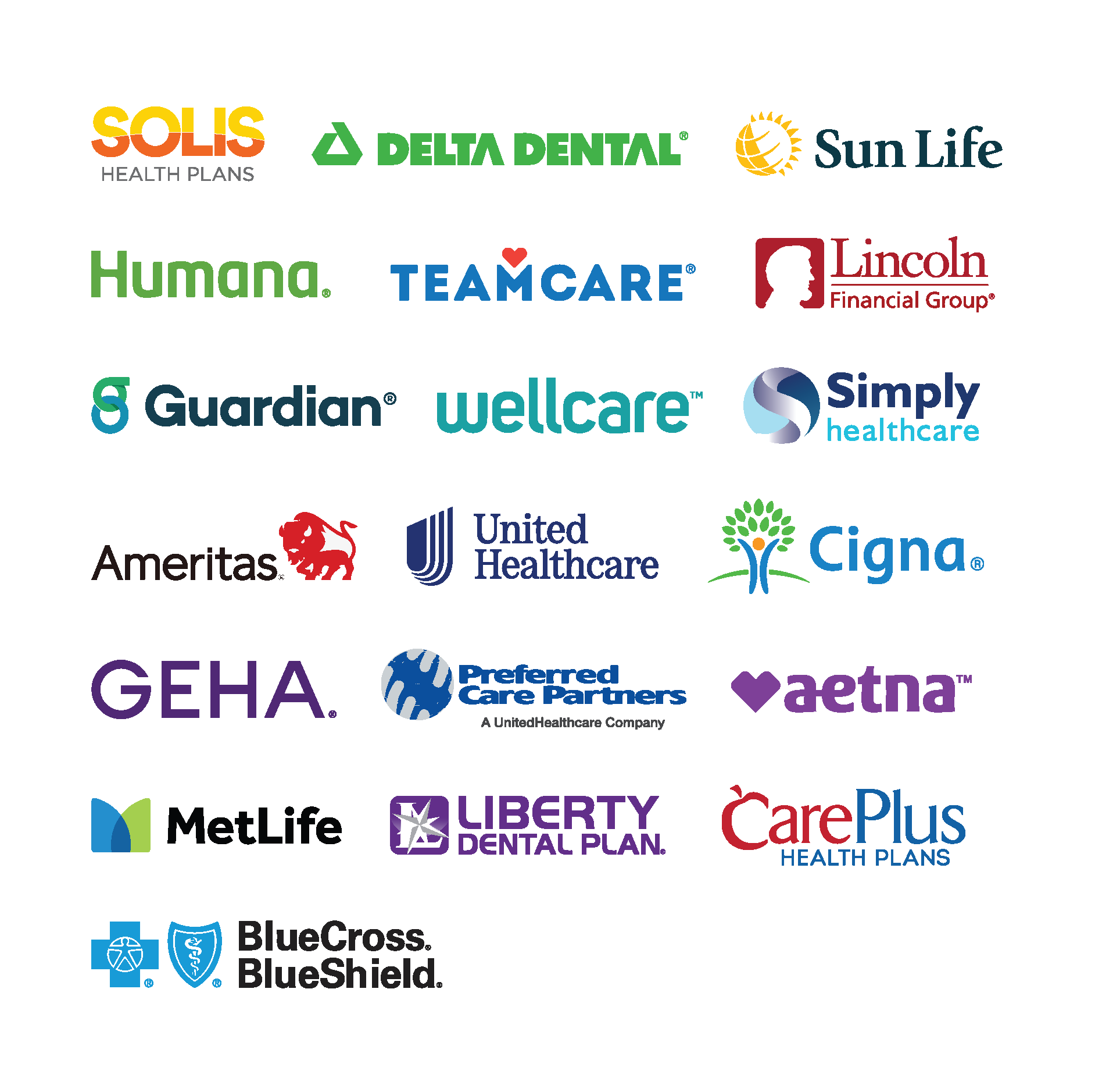 List of insurance companies that we work with